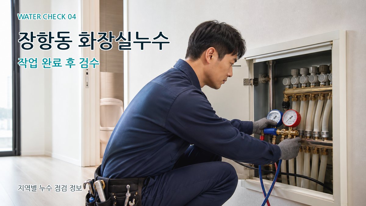 장항동 화장실누수 작업 완료 후 검수
