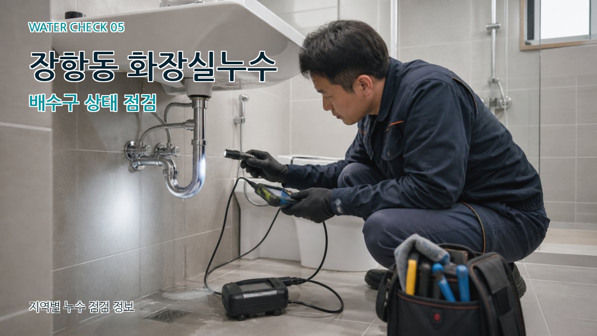 장항동 화장실누수 배수구 상태 점검