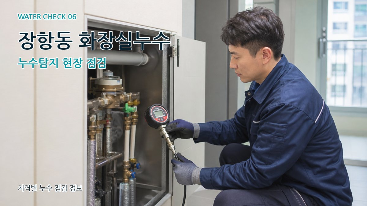 장항동 화장실누수 누수탐지 현장 점검