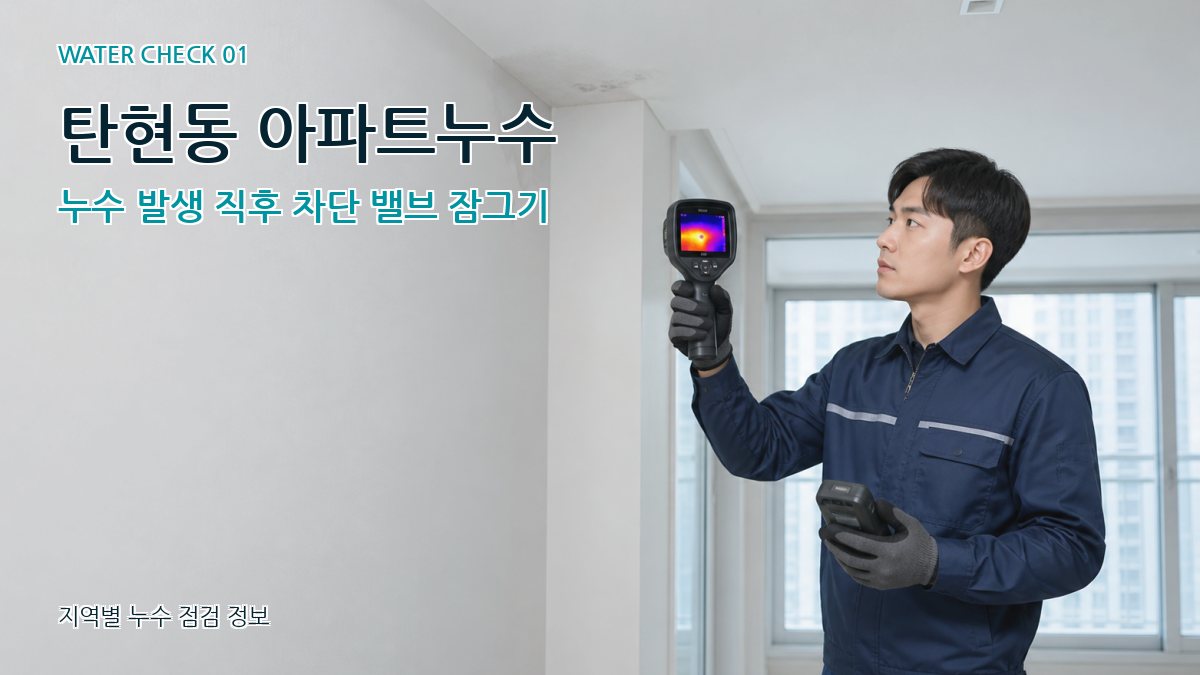 탄현동 아파트누수 누수탐지 이미지