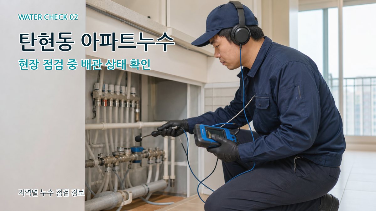탄현동 화장실누수 누수탐지 이미지