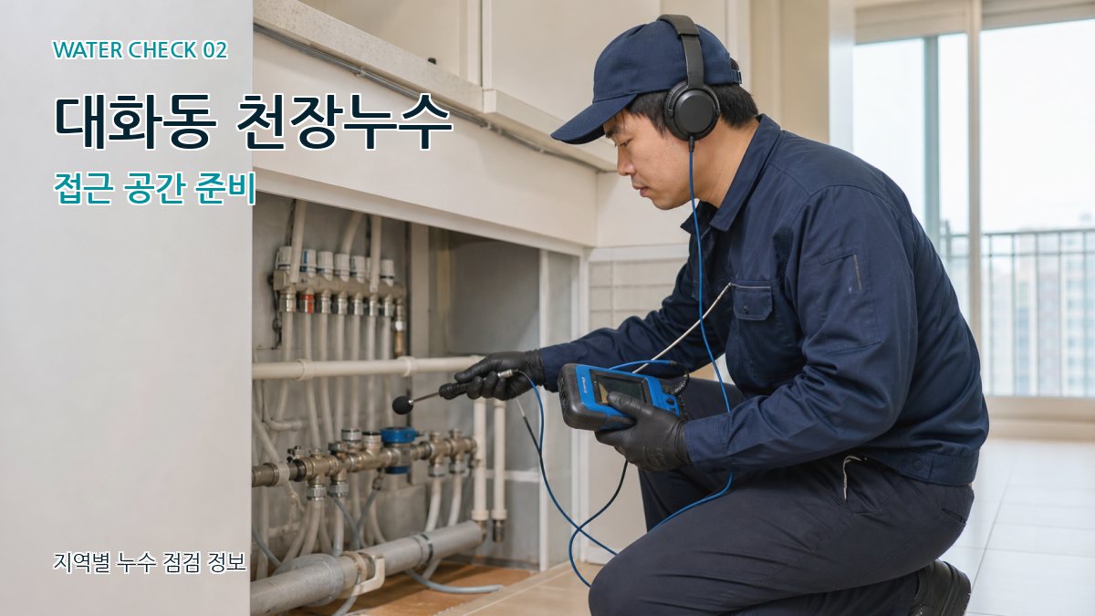 대화동 천장누수 접근 공간 준비