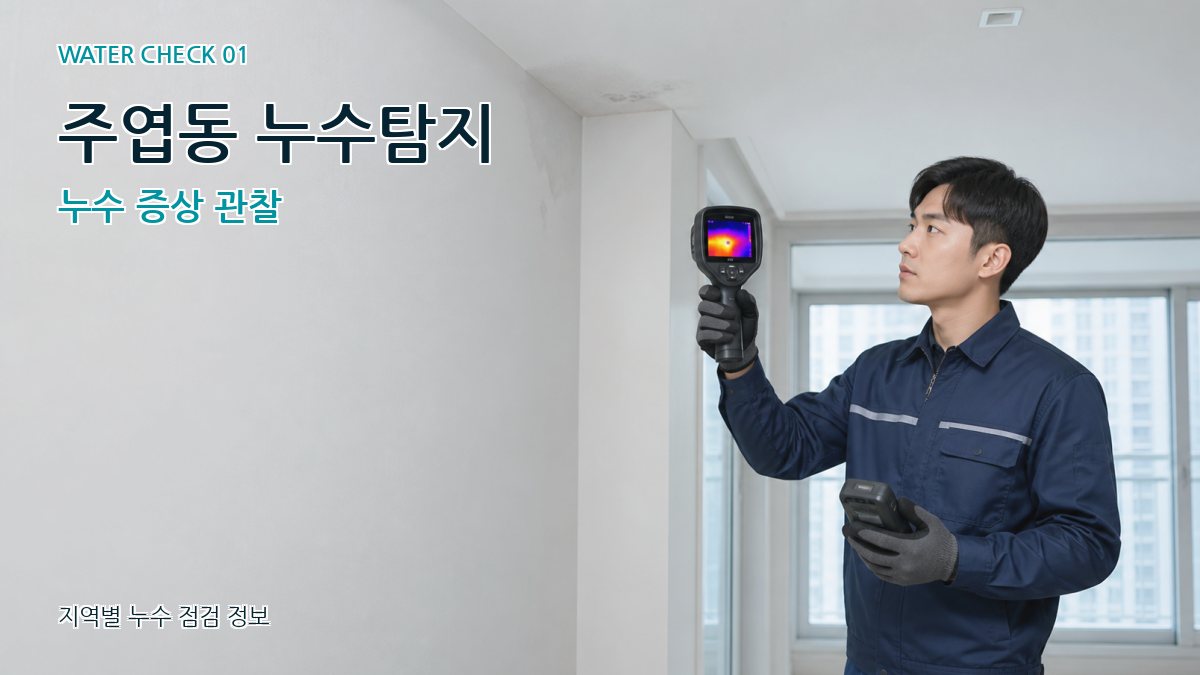 주엽동 아파트누수 누수탐지 이미지