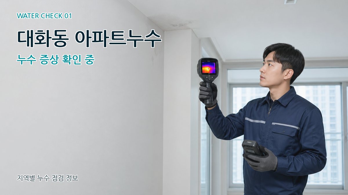 대화동 아파트누수 누수탐지 이미지
