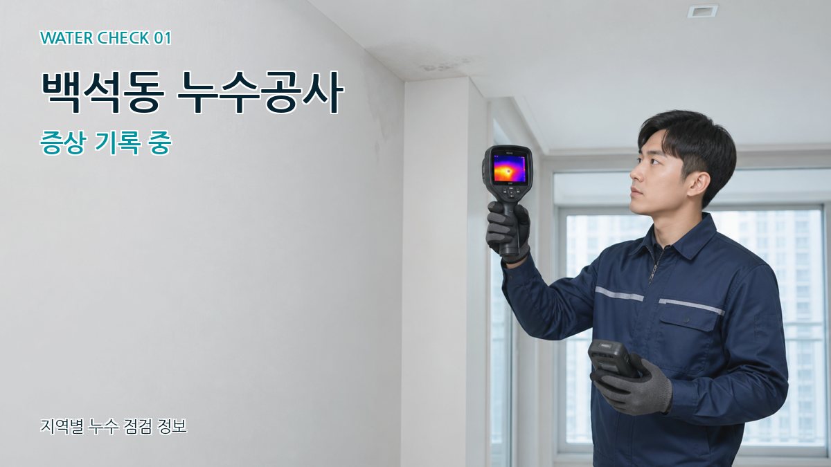 백석동 아파트누수 누수탐지 이미지