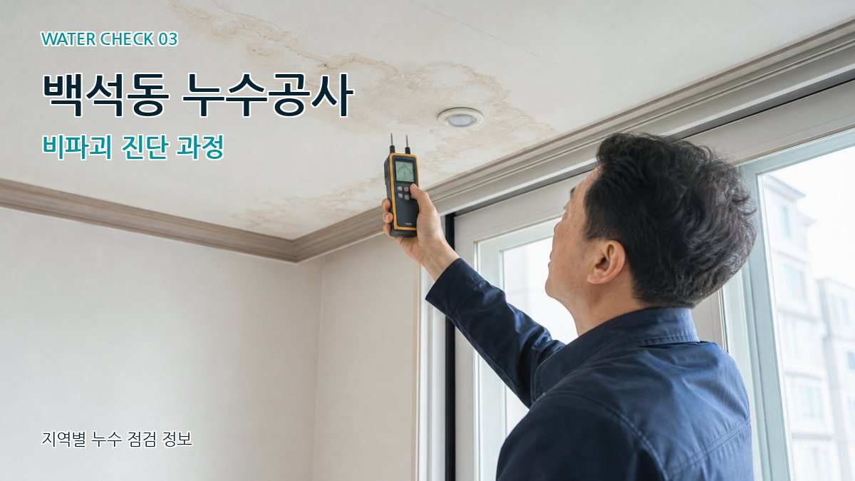 백석동 천장누수 누수탐지 이미지