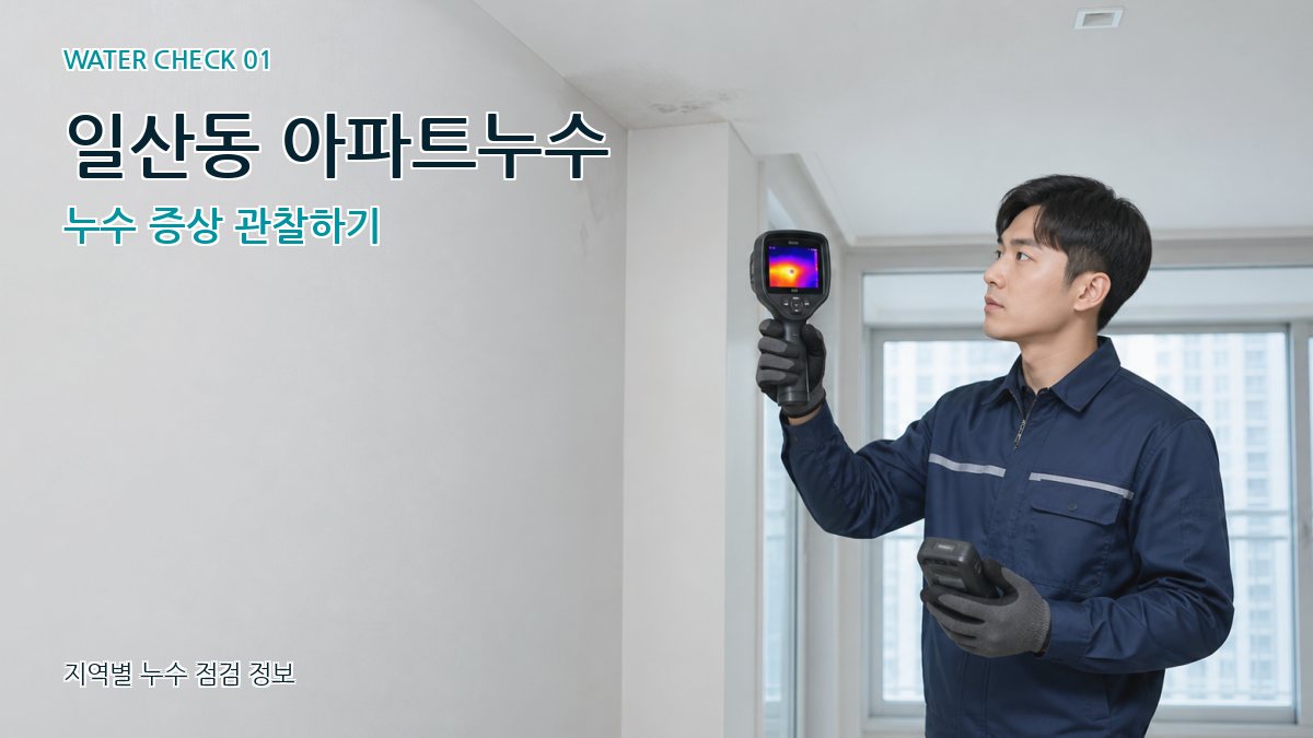 일산동 아파트누수 누수 증상 관찰하기