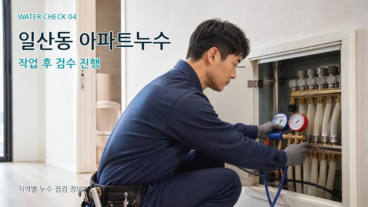 일산동 아파트누수 작업 후 검수 진행
