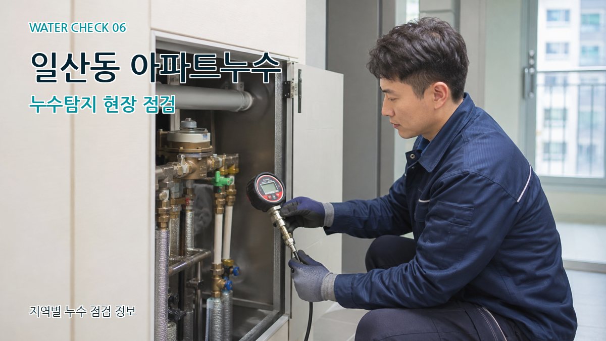 일산동 아파트누수 누수탐지 현장 점검