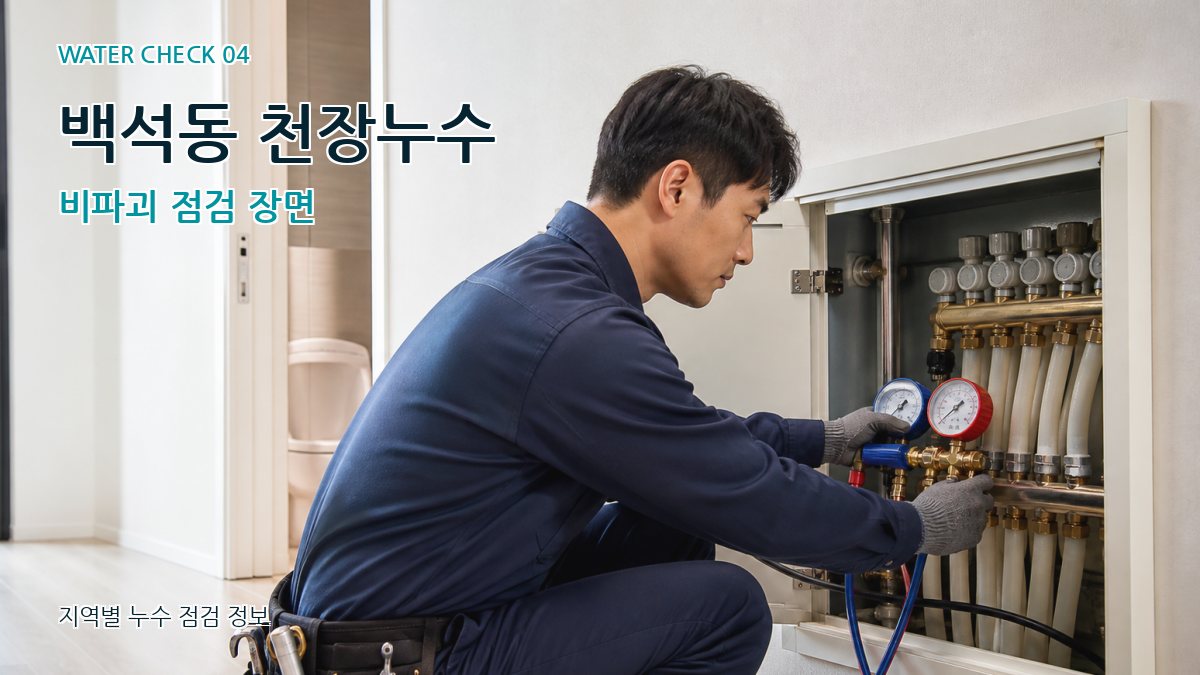 백석동 천장누수 비파괴 점검 장면