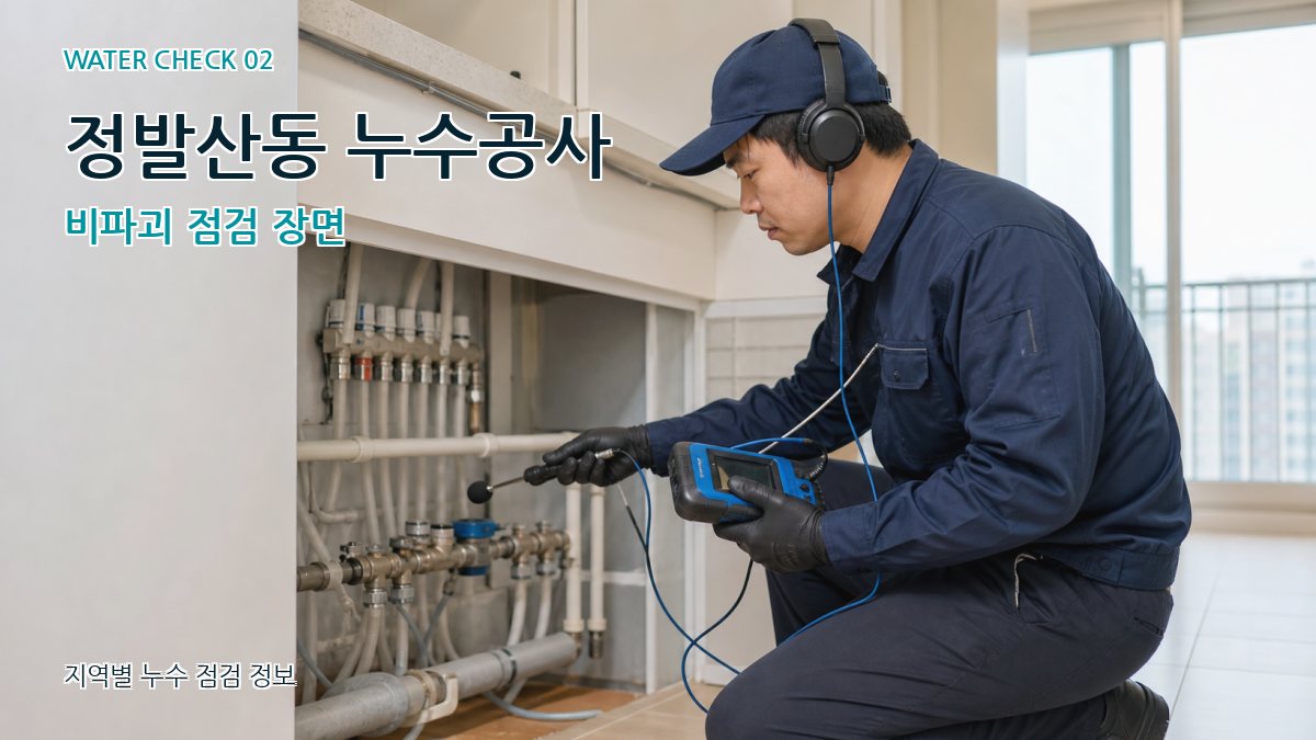 정발산동 화장실누수 누수탐지 이미지
