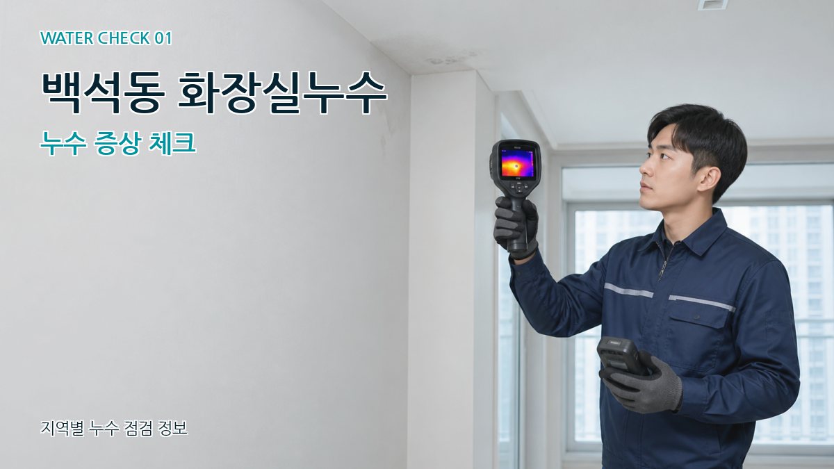 백석동 아파트누수 누수탐지 이미지
