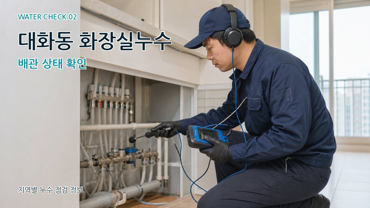 대화동 화장실누수 누수탐지 이미지
