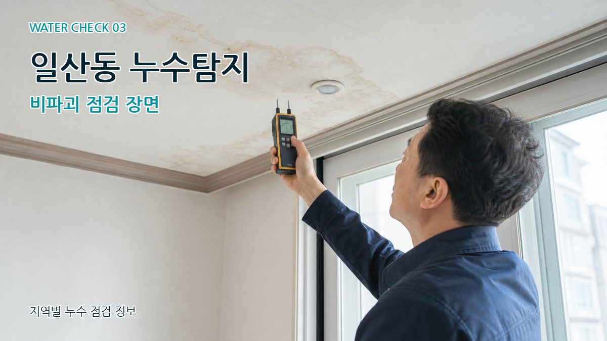 일산동 누수탐지 비파괴 점검 장면