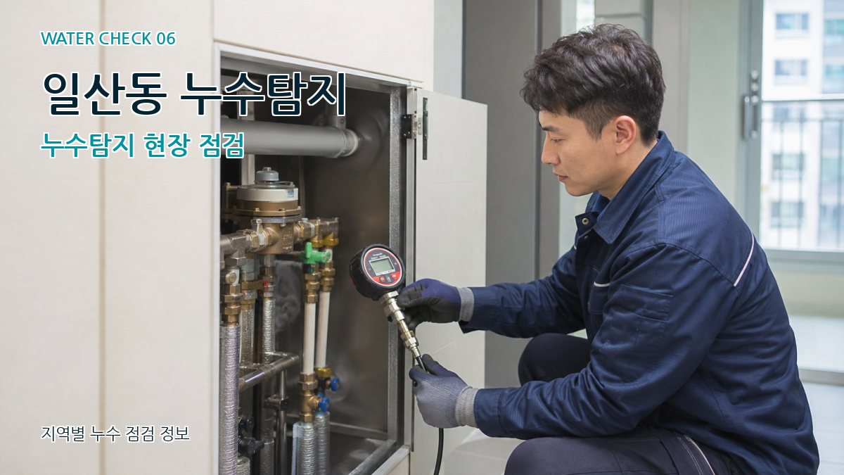 일산동 누수탐지 누수탐지 현장 점검