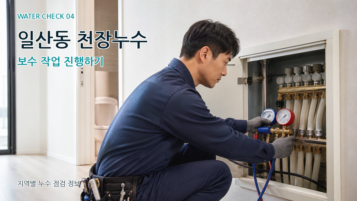 일산동 천장누수 보수 작업 진행하기