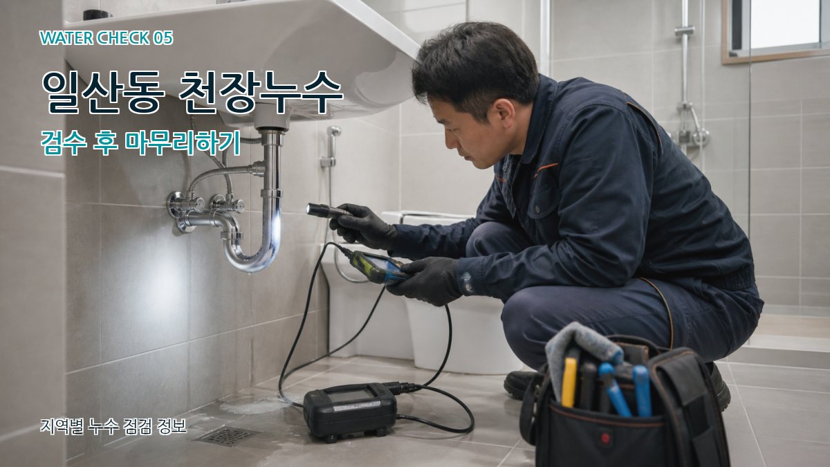일산동 천장누수 검수 후 마무리하기