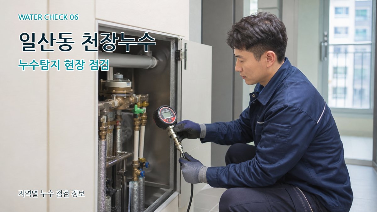 일산동 천장누수 누수탐지 현장 점검